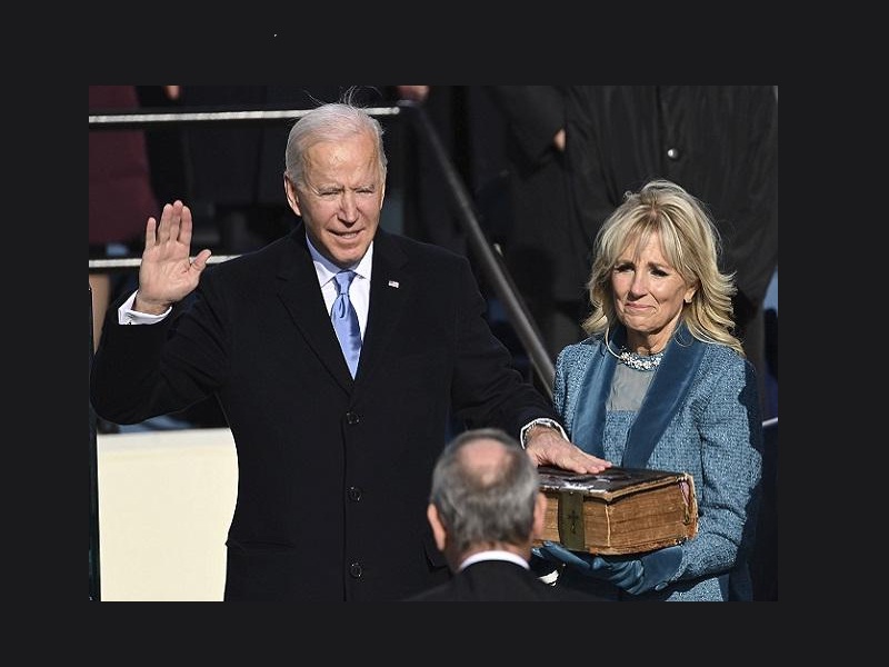Joe Biden is sworn in as the 46th president of the United States 